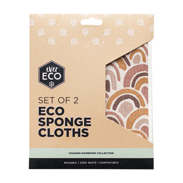 Ever Eco Eco Sponge Cloths Chasing Rainbows  2 pack